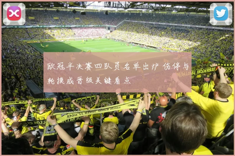 欧冠半决赛四队员名单出炉 伤停与轮换成晋级关键看点